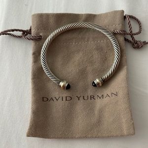 Cable Classics Bracelet in Sterling Silver with Black Onyx and 18K Yellow Gold